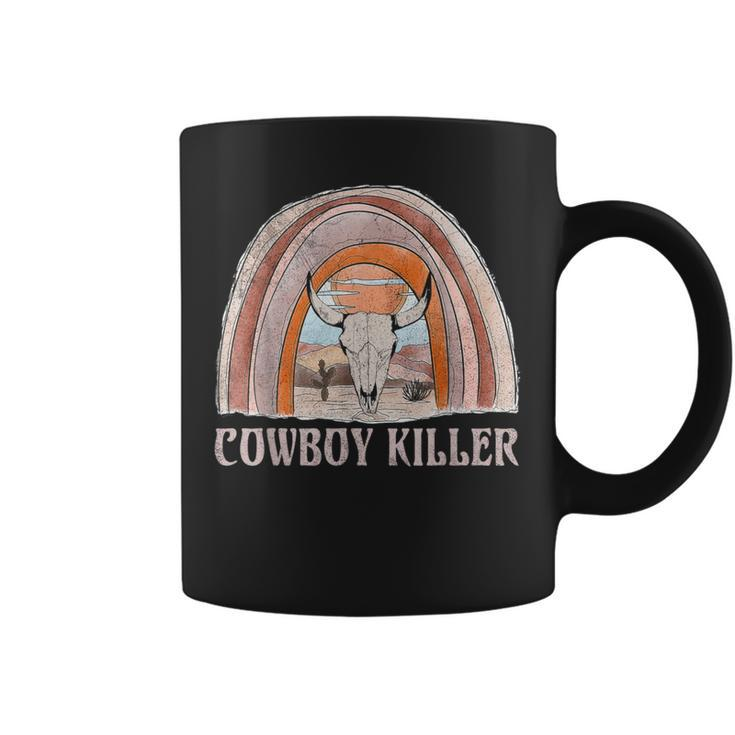 Peace Love Cowboys Killer Western Deserts Howdys Bull Skulls  Skulls Funny Gifts Coffee Mug