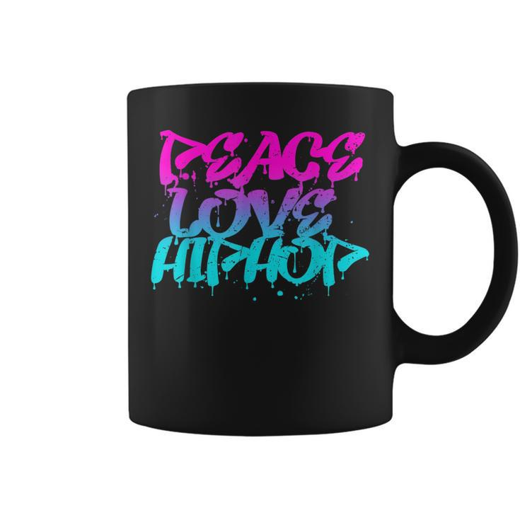 Peace Love Hip Hop Graffiti Retro Rap Music  Coffee Mug