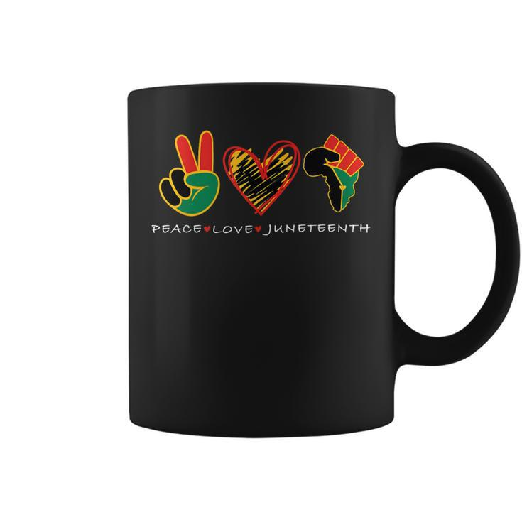 Peace Love Junenth Pride Black Remembering My Ancestors  Coffee Mug