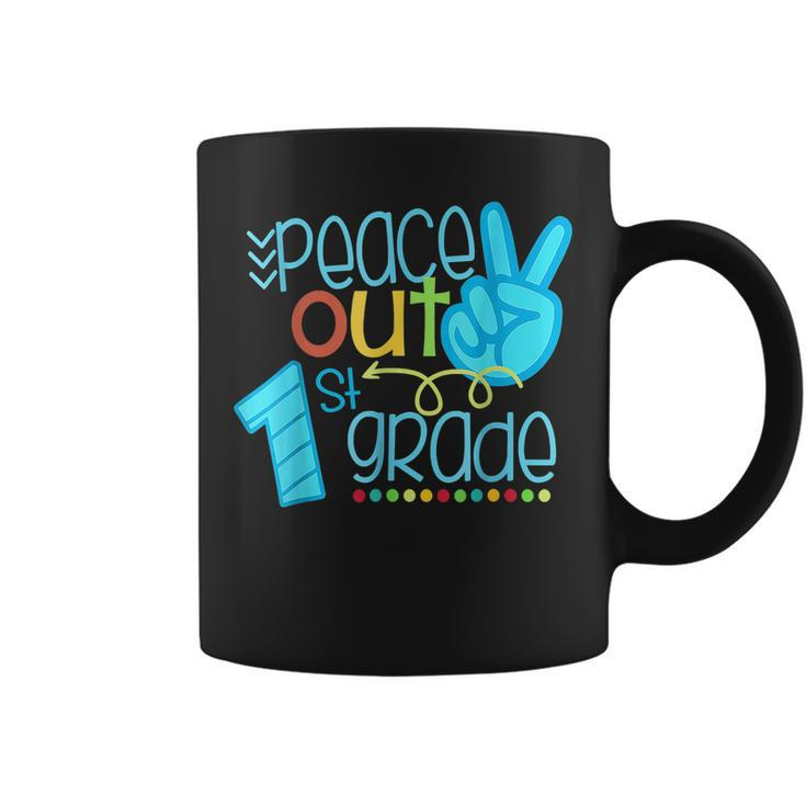 Peace Out 1St Grade Funny End Of School Year Coffee Mug