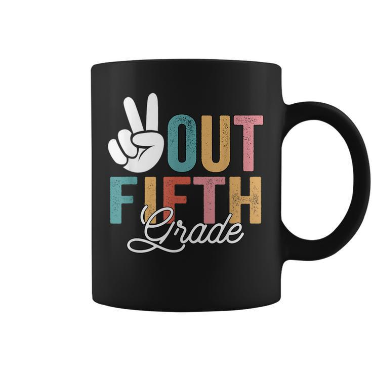Peace Out Fifth Grade Last Day Of School 2023 Graduation  Coffee Mug