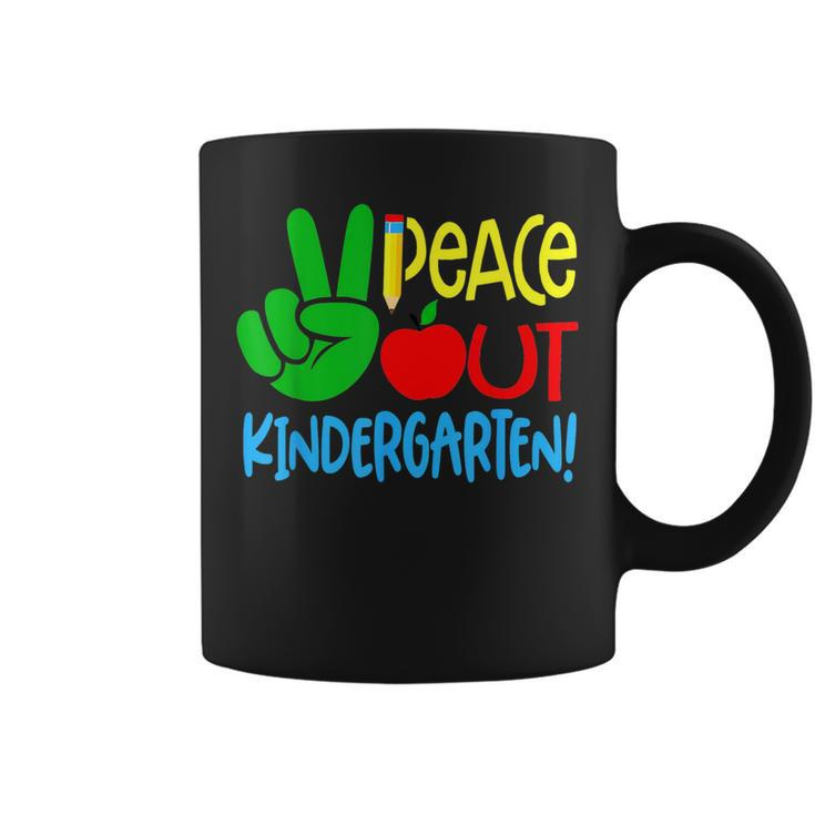 Peace Out Kindergarten Graduation Last Day Of School Boy Kid  Coffee Mug