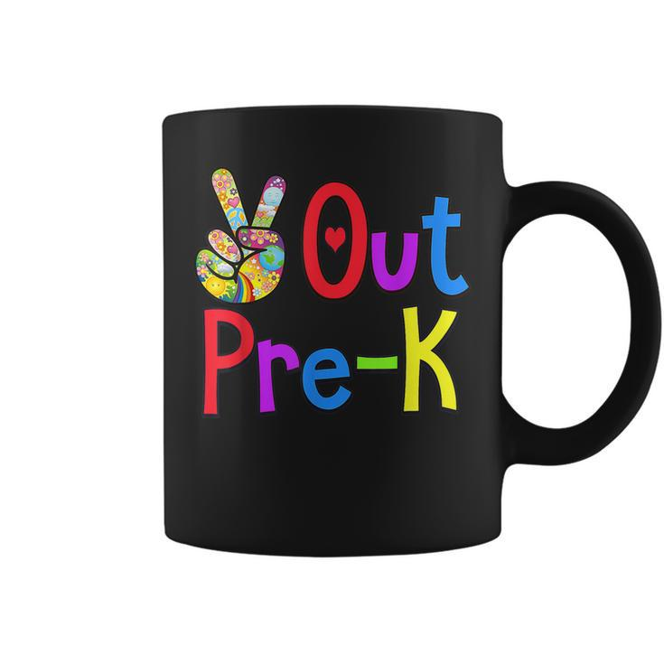 Peace Out Pre K  Last Day Of School Prek Graduate Coffee Mug