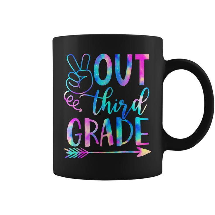 Peace Out Third Grade Graduate Tie Dye Last Day Of School Coffee Mug