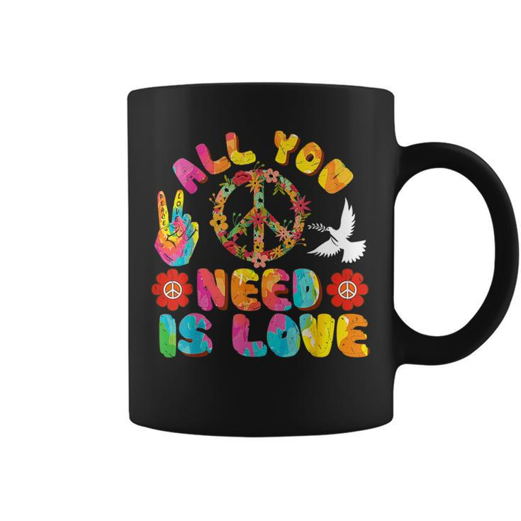 Peace Sign Love 60S 70S 80S Costume Hippie Retro Halloween Coffee Mug