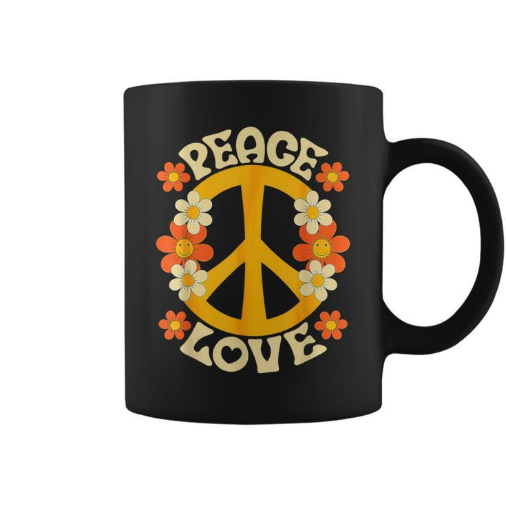 Peace Sign Love 60S 70S 80S Hippie Floral Halloween Girls Coffee Mug