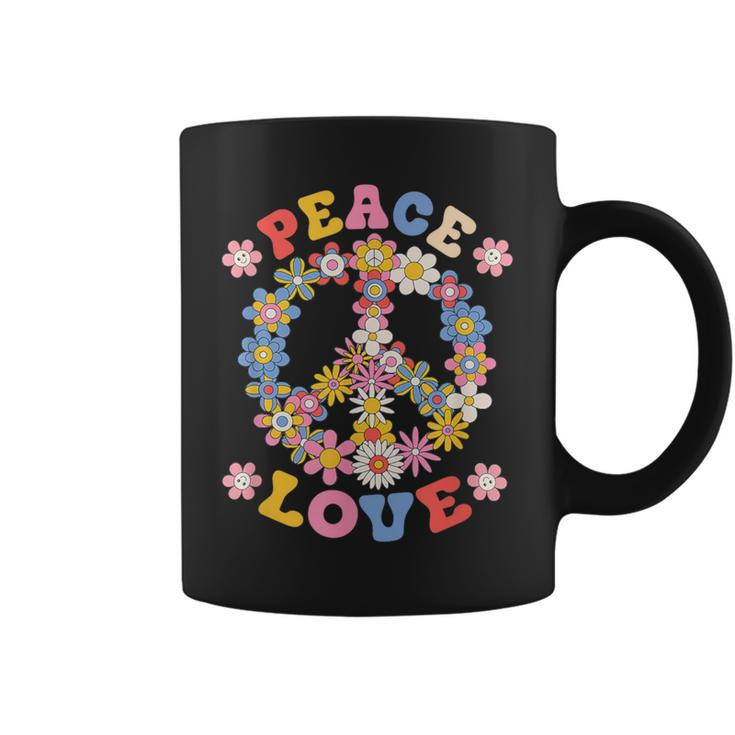 Peace Sign Love 60S 70S Hippie Costume Flowers Girls Coffee Mug