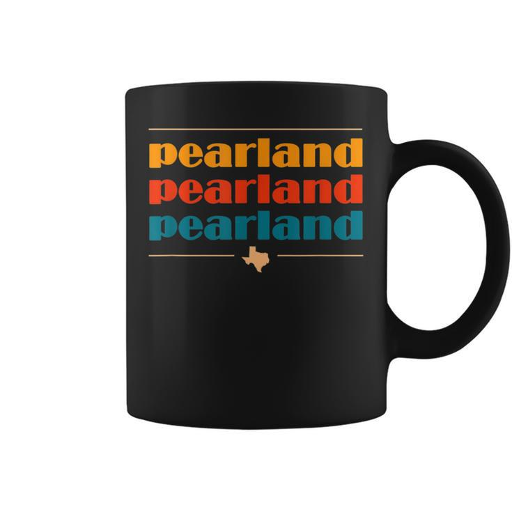 Pearland Texas Vintage Souvenirs Tx Retro Repeat Coffee Mug