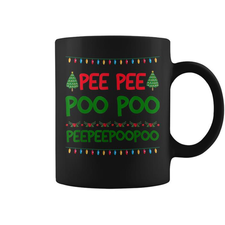 Pee Pee Poo Poo Ugly Christmas Sweater Coffee Mug