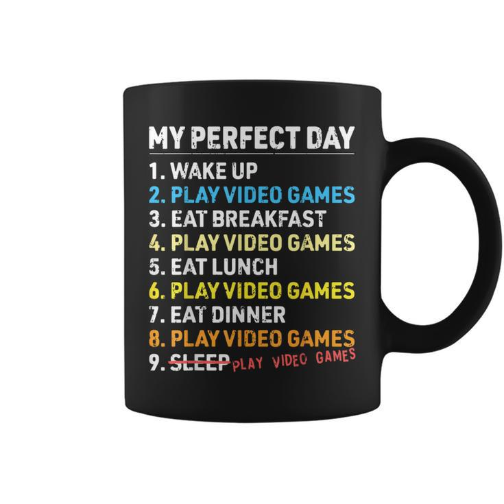 My Perfect Day Video Games Gamer Boys Gaming Coffee Mug