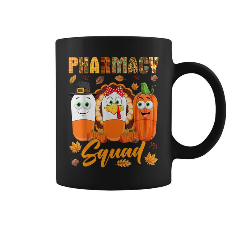 Pharmacy Squad Turkey Pumpkin Pilgrim Pills Thanksgiving Day Coffee Mug