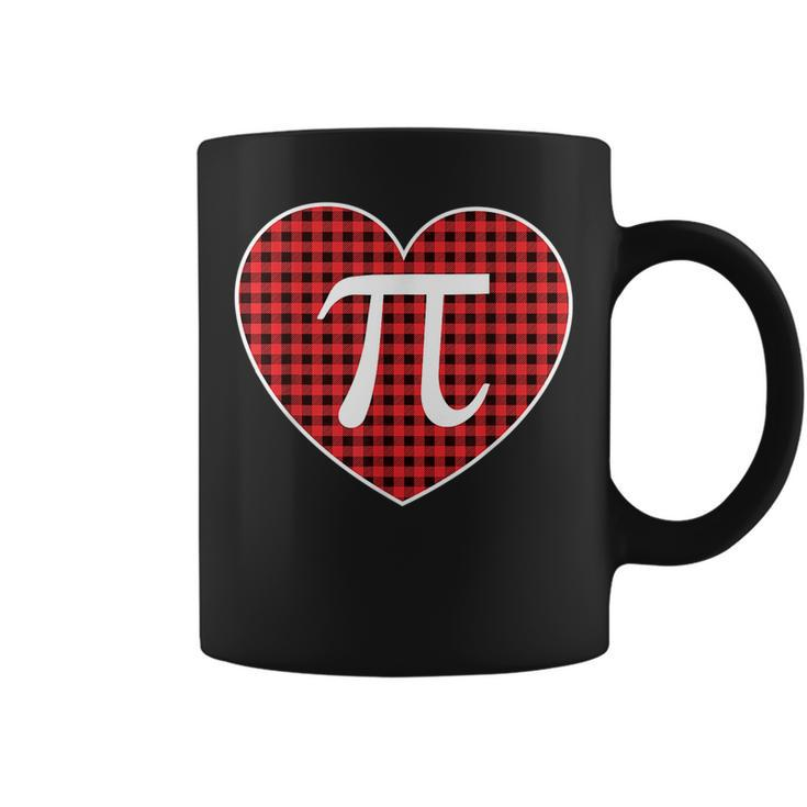 Pi Day Buffalo Plaid Heart 314 Symbol Math Nerd Gift Pi Day Funny Gifts Coffee Mug