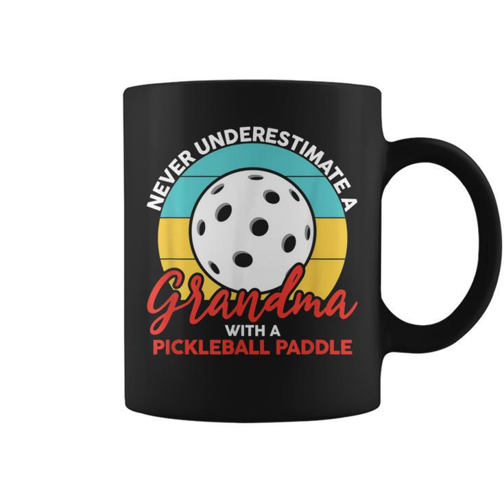 Pickleball Grandma Never Underestimate Court Coffee Mug