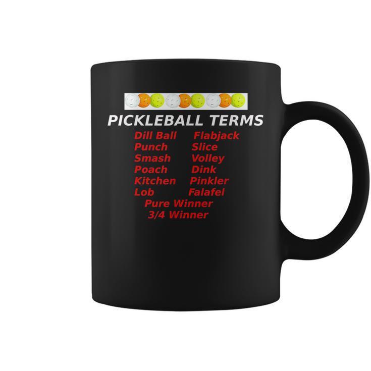 Pickleball Terms Words Expressions Lob Smash Kitchen T  Coffee Mug