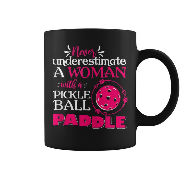 Pickleball Never Underestimate Pickleball Coffee Mug