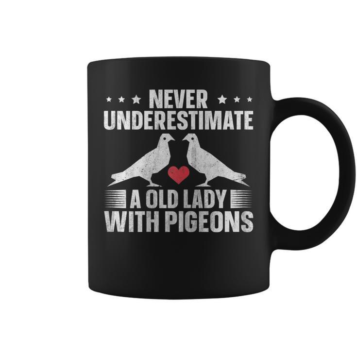 Pigeon Breeding Never Underestimate A Old Lady With Pigeons Gift For Womens Coffee Mug