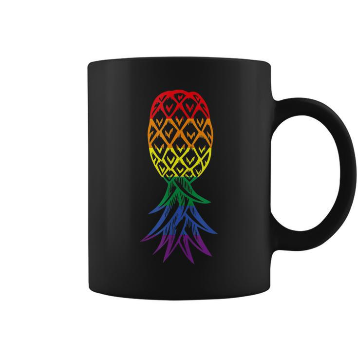 Pineapple Upside Down Cute Rainbow Lgbt Singer  Coffee Mug