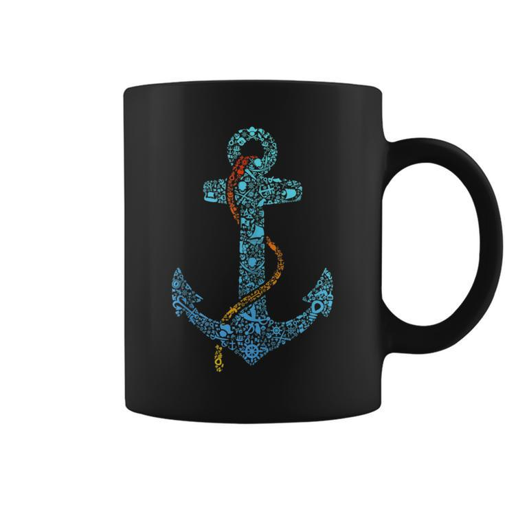 Pirate Armor Gun Boat Ship Wheel - Funny Gift Sailors Anchor  Coffee Mug