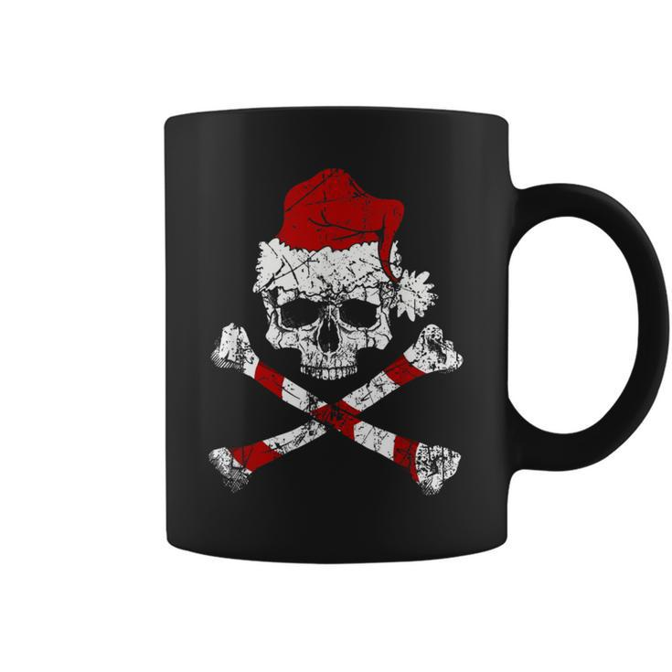 Pirate Christmas Jolly Roger Santa Hat Coffee Mug