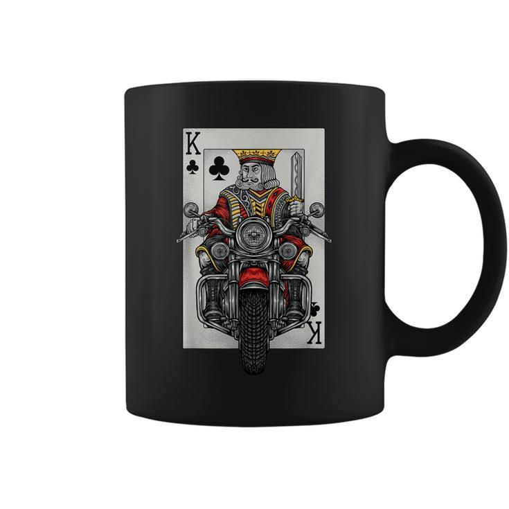Playing Card King Riding A Road Motorcycle Coffee Mug