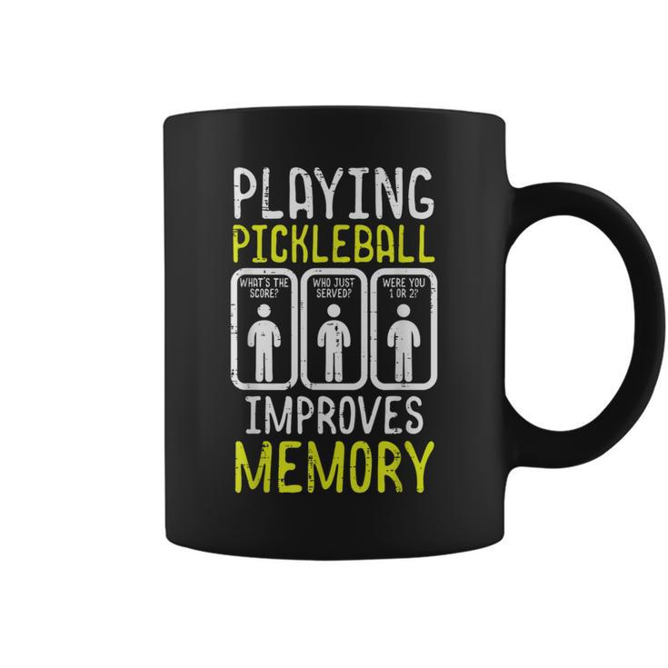 Playing Pickleball Improves Memory Pickle Ball Kid Coffee Mug