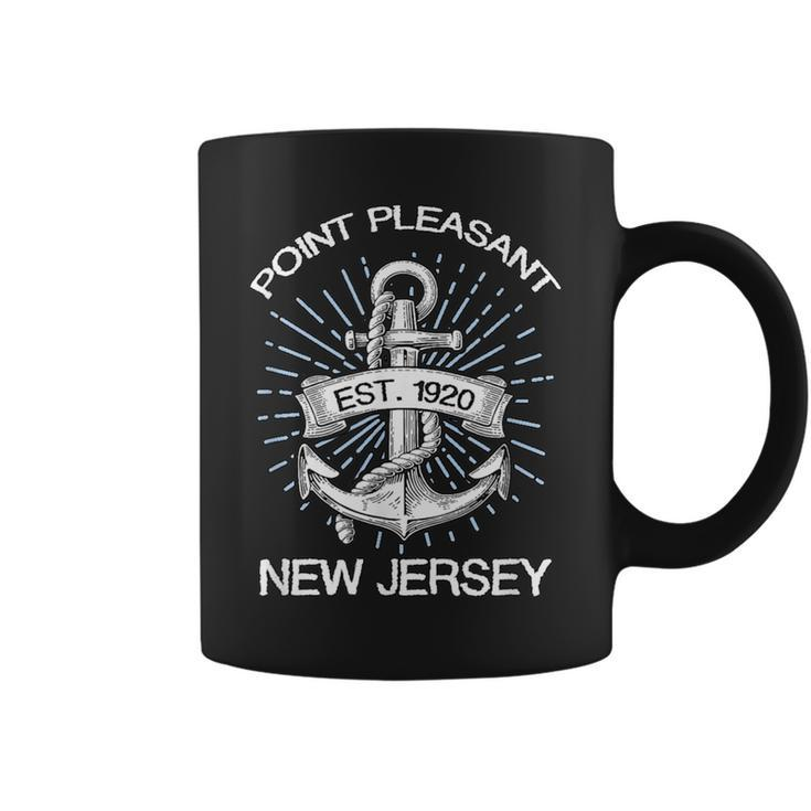 Point Pleasant Nj Vintage Nautical Anchor And Rope T Coffee Mug