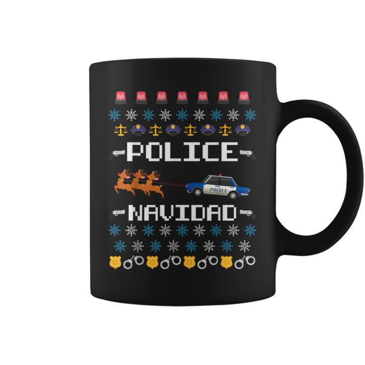 Police Navidad Ugly Christmas Sweater Policeman X-Mas Coffee Mug
