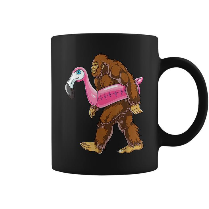 Pool Party Bigfoot Flamingo Men Women Sasquatch Pink Float  Coffee Mug