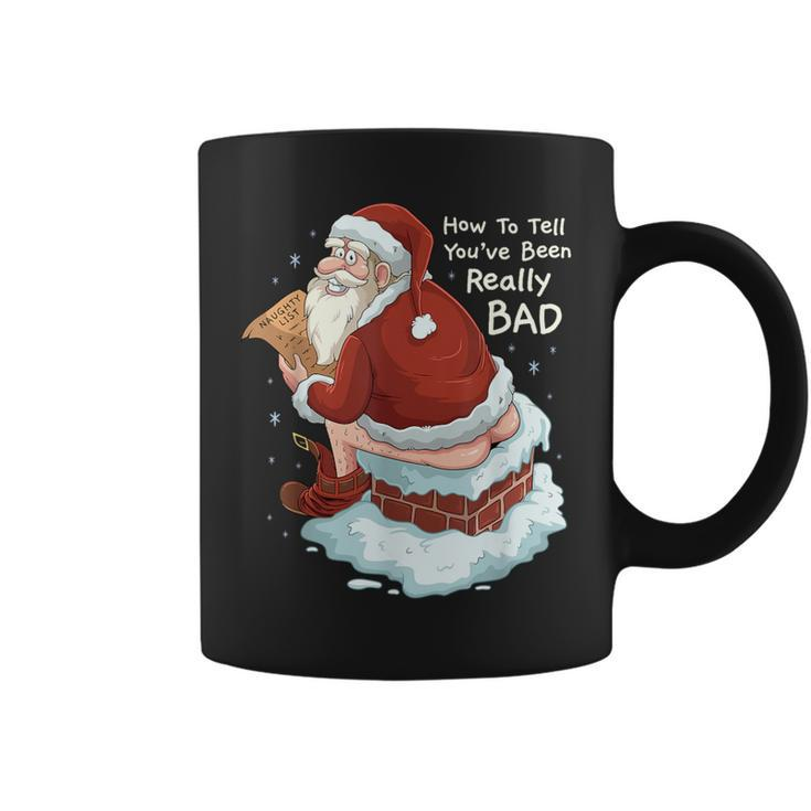 Pooping Santa Really Bad Naughty List Christmas Coffee Mug