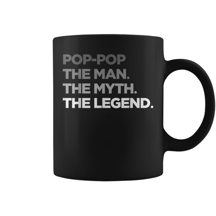 Pop Pop The Man The Myth The Legend Grandpa Graphic  Coffee Mug