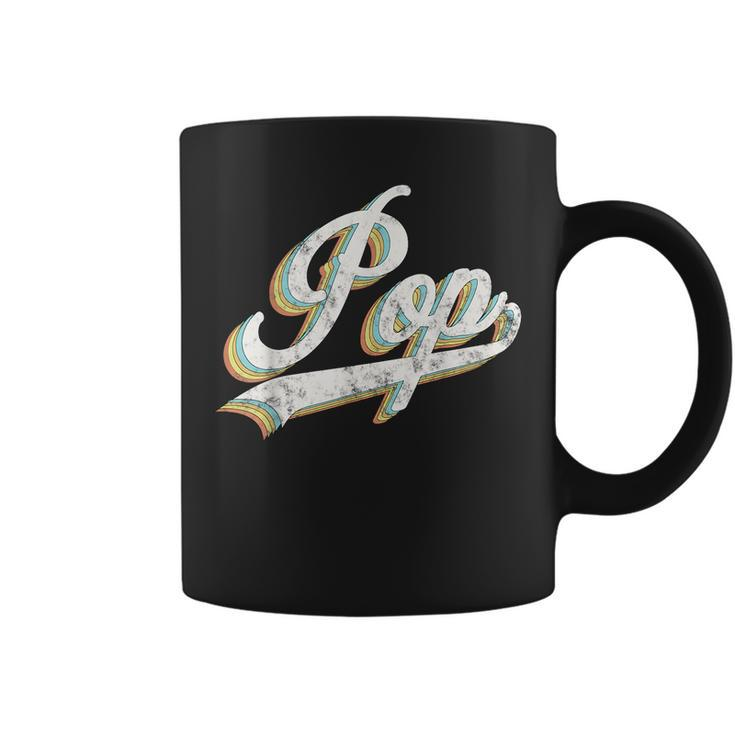 Pop Retro Style Father’S Day Gift For Funny Grandpa Pop Coffee Mug