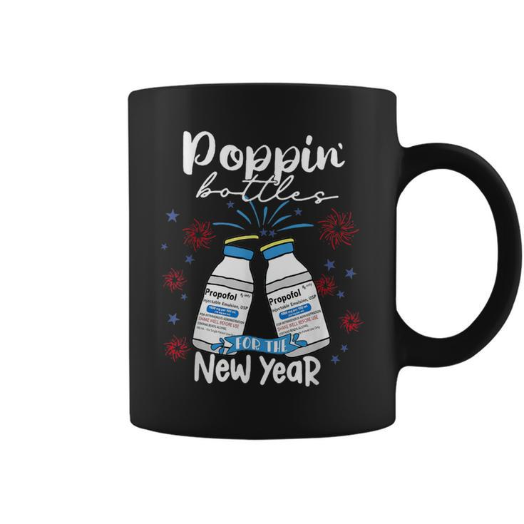 Poppin Bottles For The New Year Icu Nurse New Year Eve 2023 Coffee Mug
