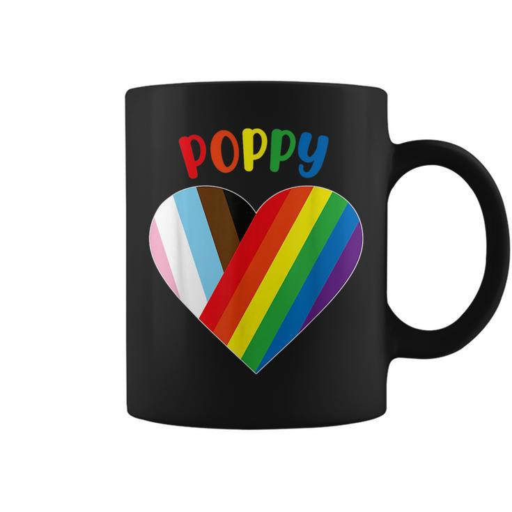 Poppy Lgbt Flag Heart Gay Pride Month Lgbtq Rainbow  Coffee Mug