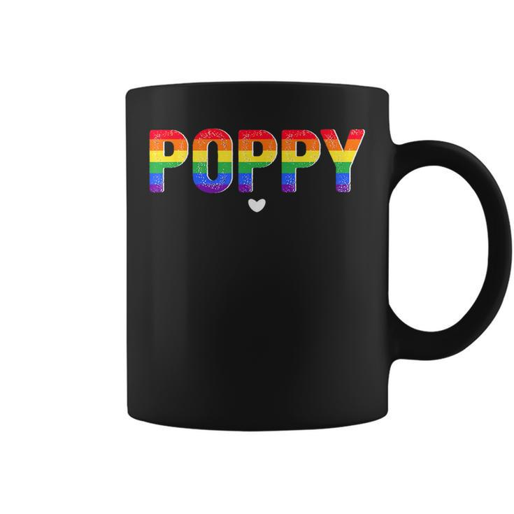 Poppy Lgbt Gay Pride Month Lgbtq Fathers Day Rainbow Flag Coffee Mug