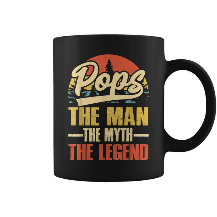 Pops Grandpa Dad Birthday Fathers Day Funny Men Legend  Coffee Mug
