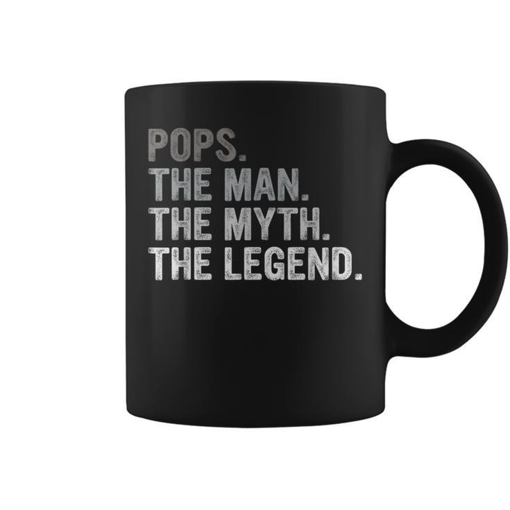 Pops The Man The Myth The Legend Fathers Day Gift Grandpa  Coffee Mug