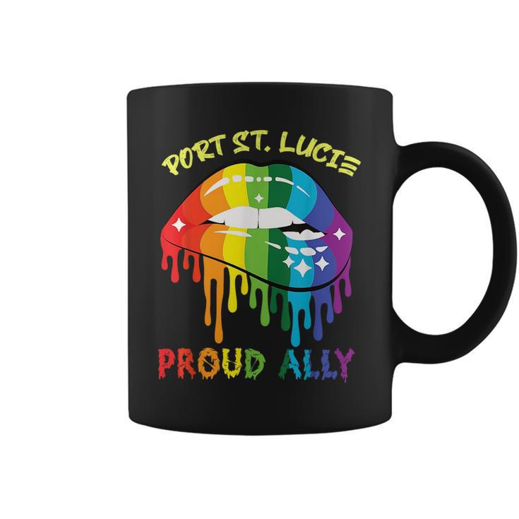 Port St Lucie Proud Ally Lgbtq Pride Sayings  Coffee Mug