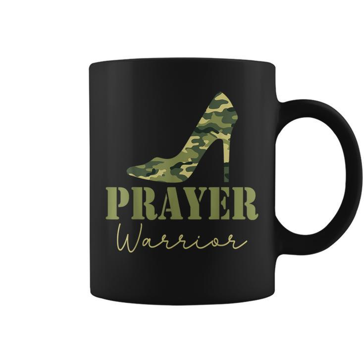 Prayer Warrior Camo Heels Faith God Jesus Christian Coffee Mug