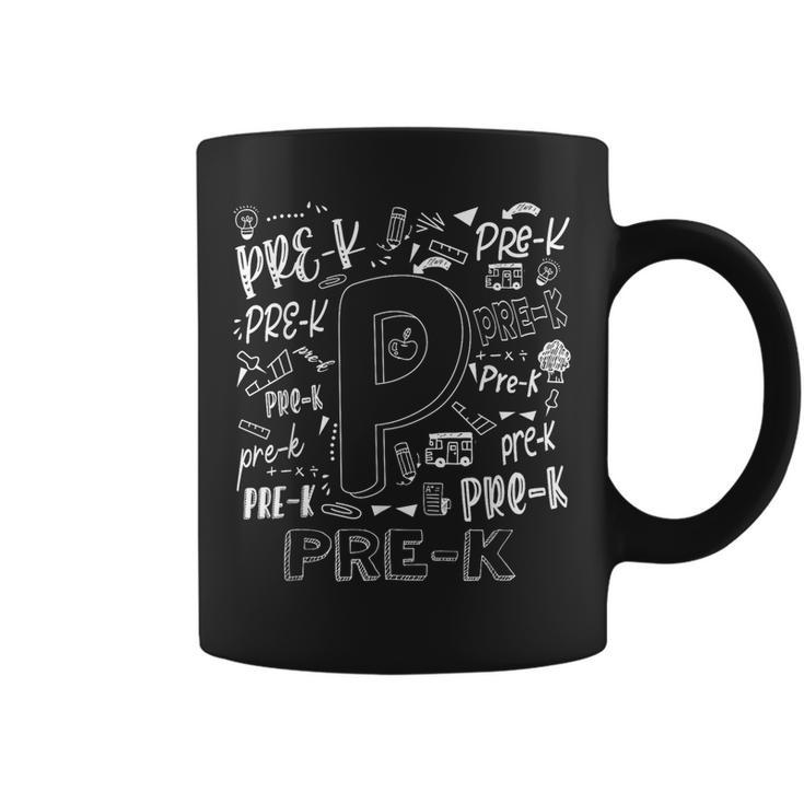 Pre-K Typography Team Pre-K Teacher Back To School  Coffee Mug