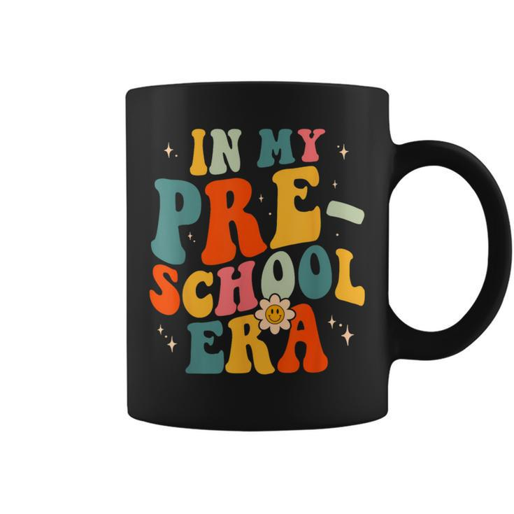 In My Preschool Teacher Era Prek Teacher Groovy Retro Coffee Mug