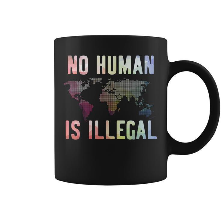 Pro Immigration No Human Is Illegal Coffee Mug