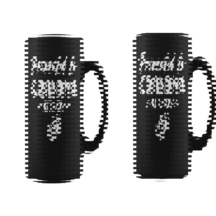 Promoted To Grandma Est 2024 New Grandma Grandmother Coffee Mug
