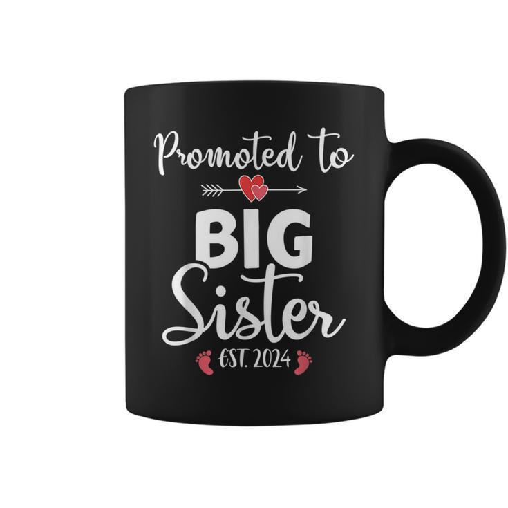 Promoted To Big Sister Est 2024 For Pregnancy Announcement  Coffee Mug