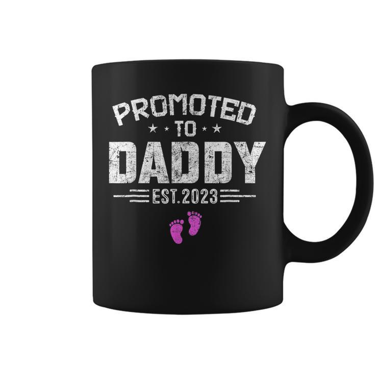 Promoted To Daddy Its A Girl 2023 New Dad Funny Fathers Day Coffee Mug