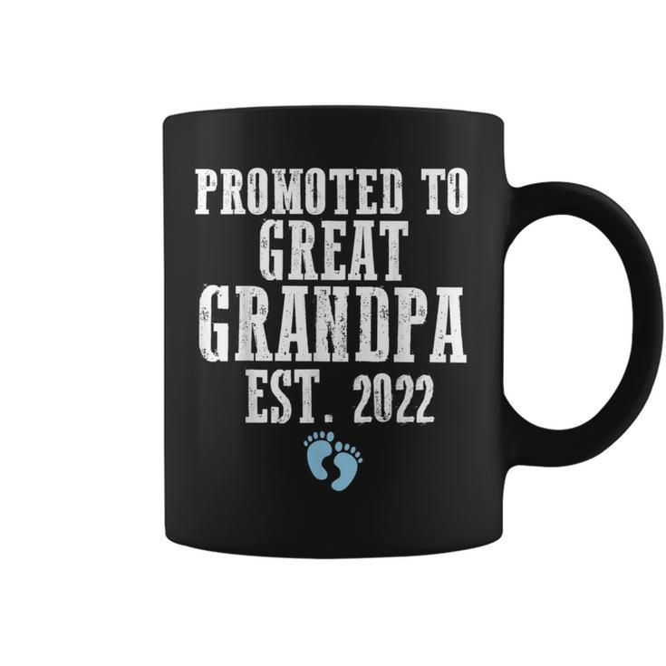 Promoted To Great Grandpa Est 2022 Team Boy  Coffee Mug