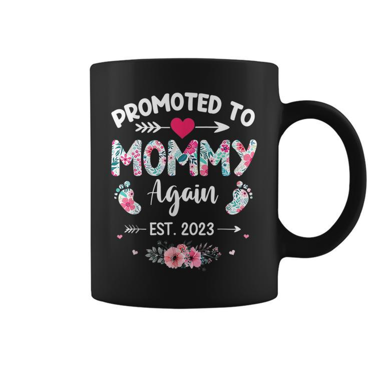 Promoted To Mommy Again 2023 Soon To Be New Mom Pregnancy  Coffee Mug