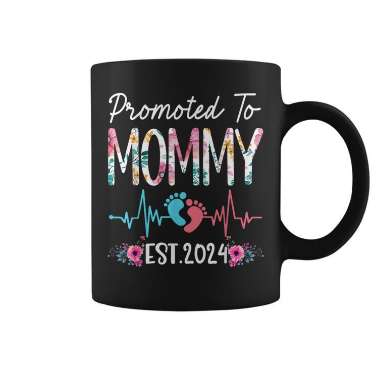 Promoted To Mommy Est 2024 Mothers Day First Time Mom  Gifts For Mom Funny Gifts Coffee Mug