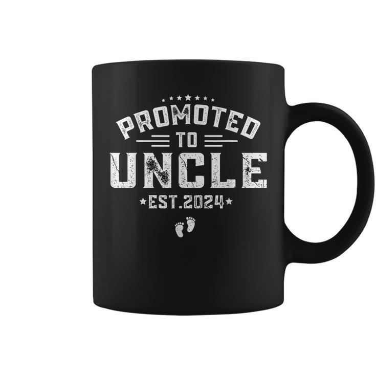 Promoted To Uncle 2024 Present For First Time New Uncle Coffee Mug