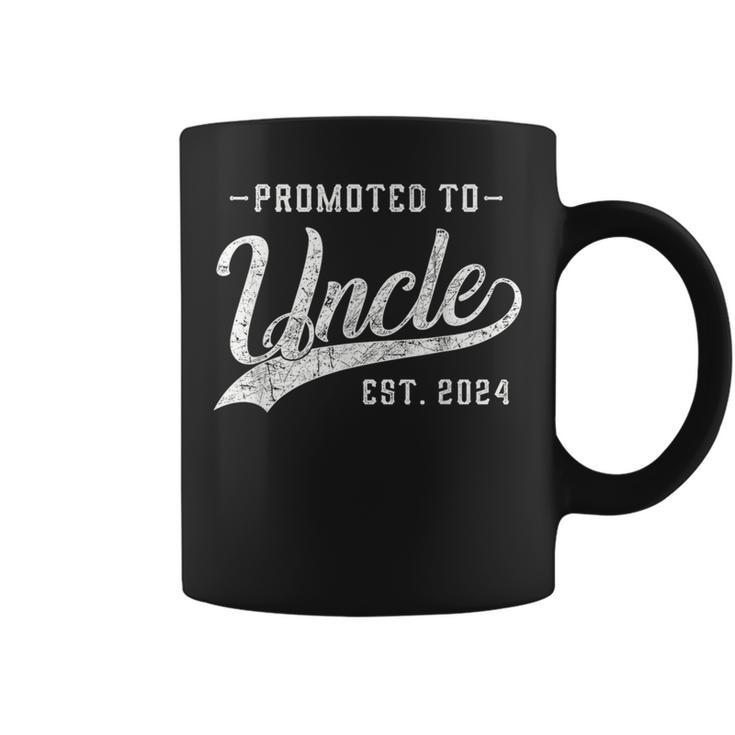 Promoted To Uncle Est 2024 Father's Day To New Dad Coffee Mug