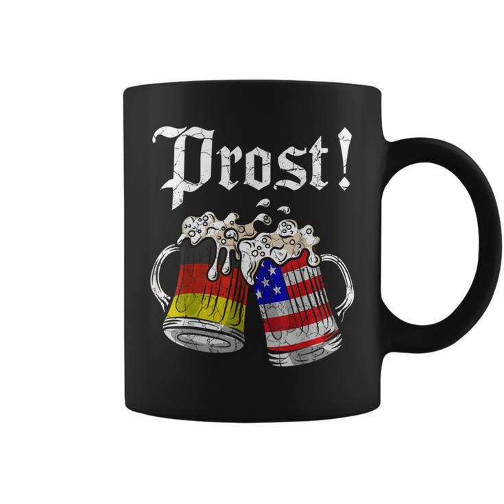 Prost German Drinking American Flag Oktoberfest Coffee Mug